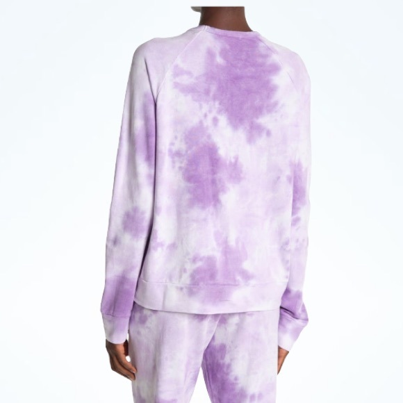 Sundry Lilac Tie Dye Crew Neck Pullover Sweatshirt 2 Medium / 3 Large NEW - Picture 10 of 12